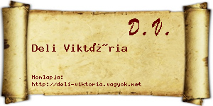 Deli Viktória névjegykártya