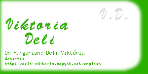 viktoria deli business card